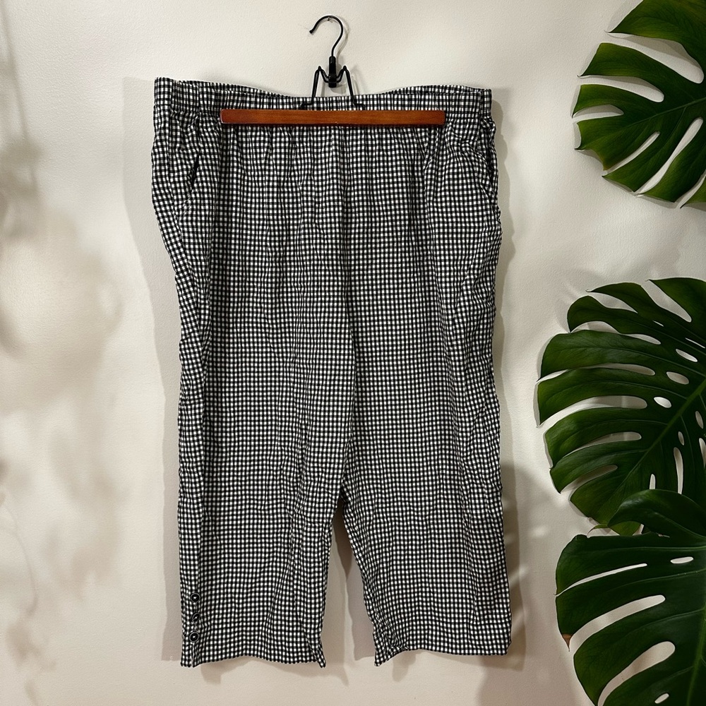 100% Cotton Vintage Gingham Capris